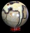 Polished Septarian Sphere - With Stand #43859-2